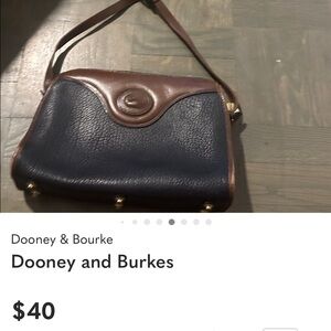 Dooney & Bourke Navy and Brown Bag
